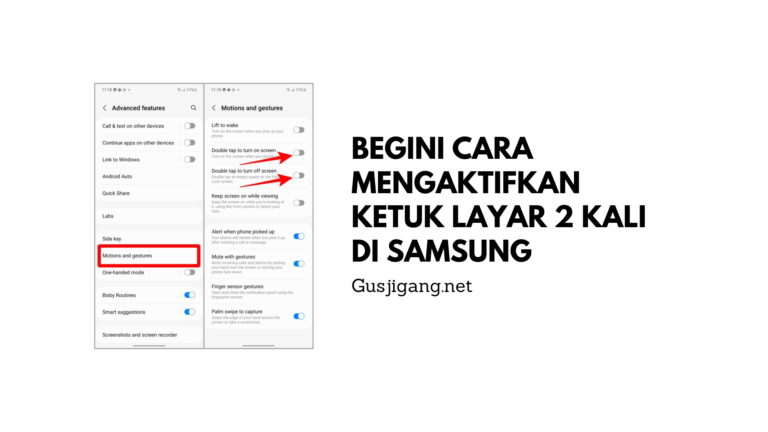 Begini Cara Mengaktifkan Ketuk Layar 2 Kali di Samsung
